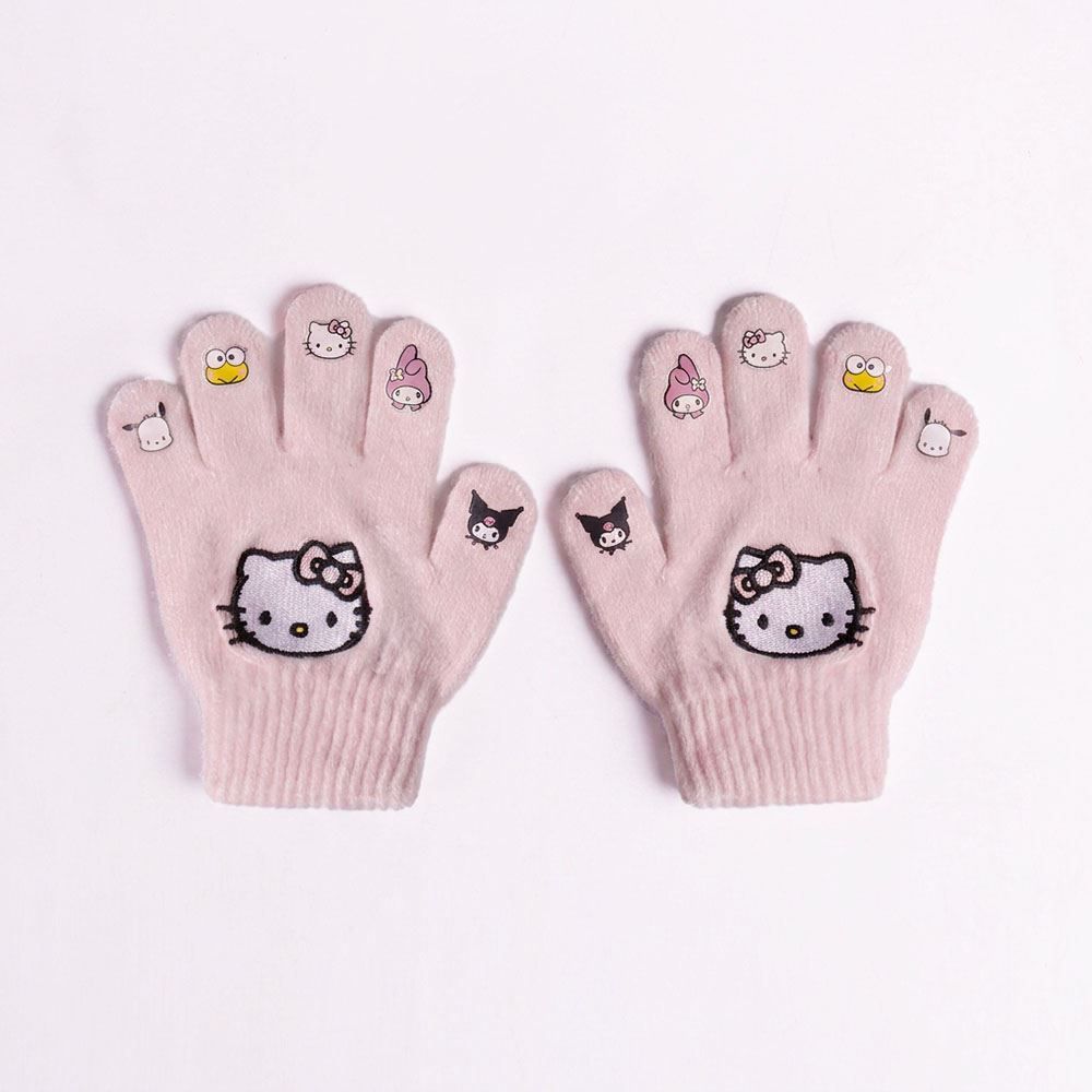 Kit Gorro e Luva Infantil Menina em Tricot Sanrio - HELLO KITTY U