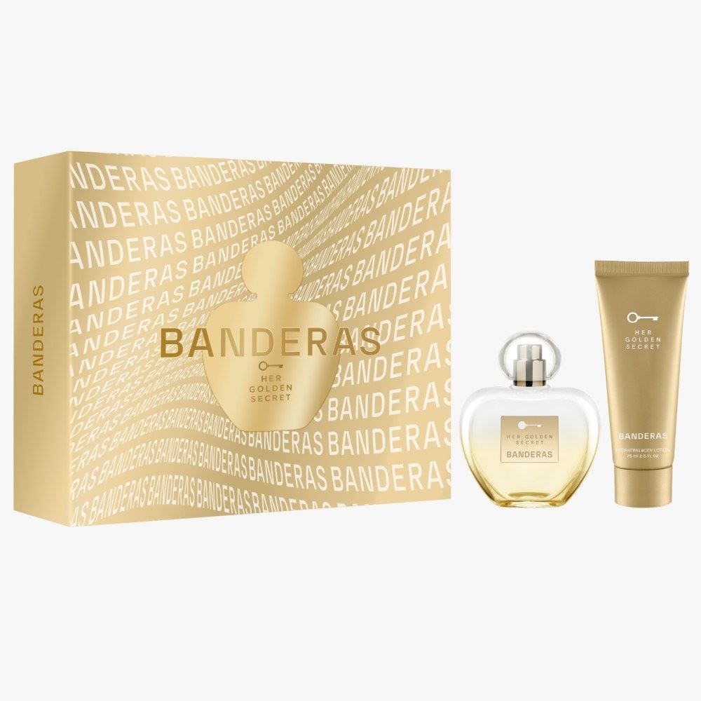 Kit Perfume Her Golden Secret e Desodorante Spray Banderas