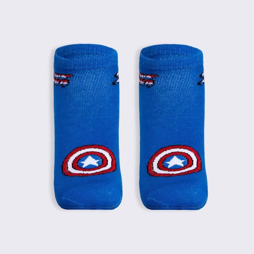 Kit Meia 2 Pares Cano Curto Capitão América Marvel