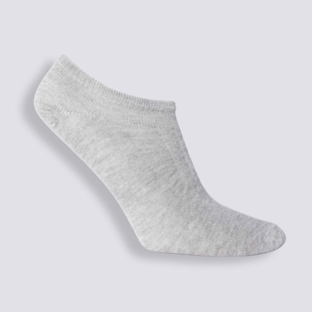 Kit Meia Feminina Invisível Com 3 Pares Holla - Cinza 34-39