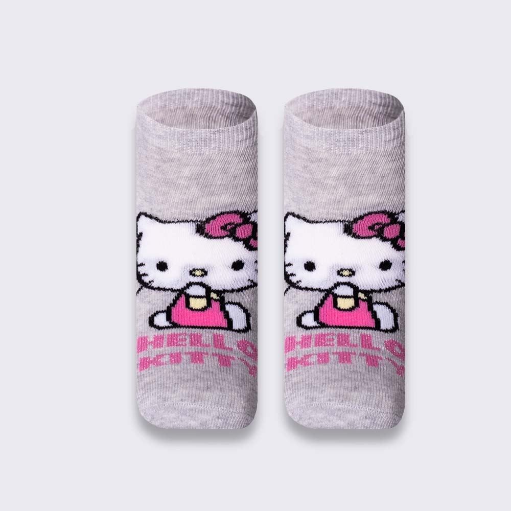 Kit Meia Infantil Com 2 Pares Cano Curto Hello Kitty Sanrio