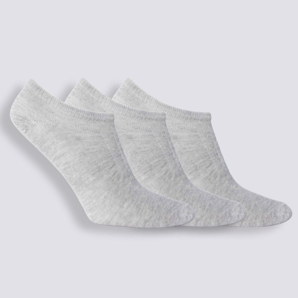 Kit Meia Masculina Com 3 Pares Cano Invisível Risk - CINZA 39/43