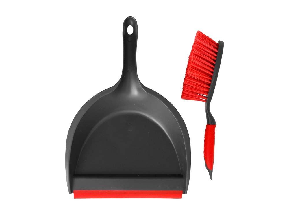 Kit Multiuso Pá com Escova Powermaid Tam Unico Vermelho/ Cinza