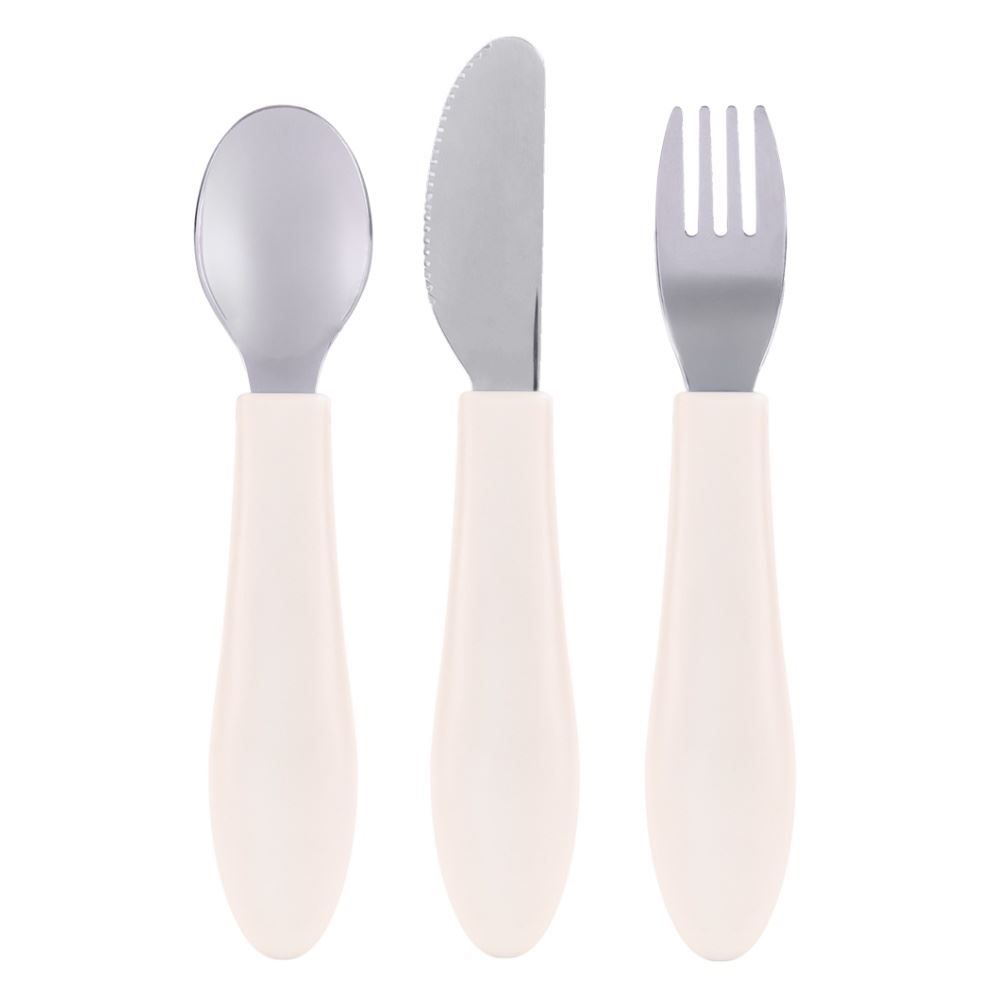 Kit Talheres Buba Zoo 3 Peças - Off White