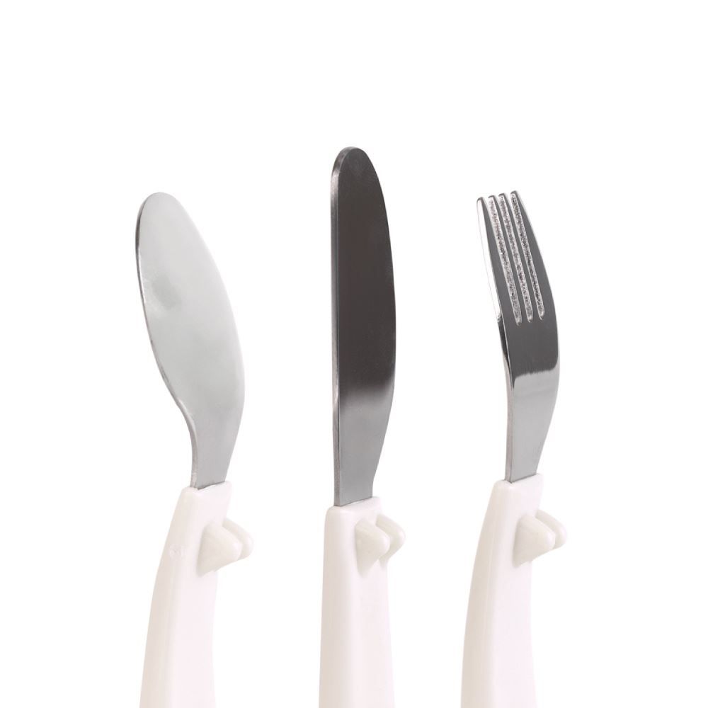 Kit Talheres Buba Zoo 3 Peças - Off White