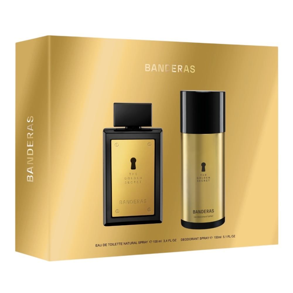 Kit Perfume Masculino The Golden Secret e Desodorante Spray Banderas
