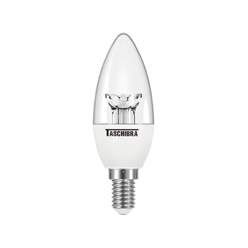 Lâmpada Led Vela 3W Clara 2700K Taschibra - Bivolt