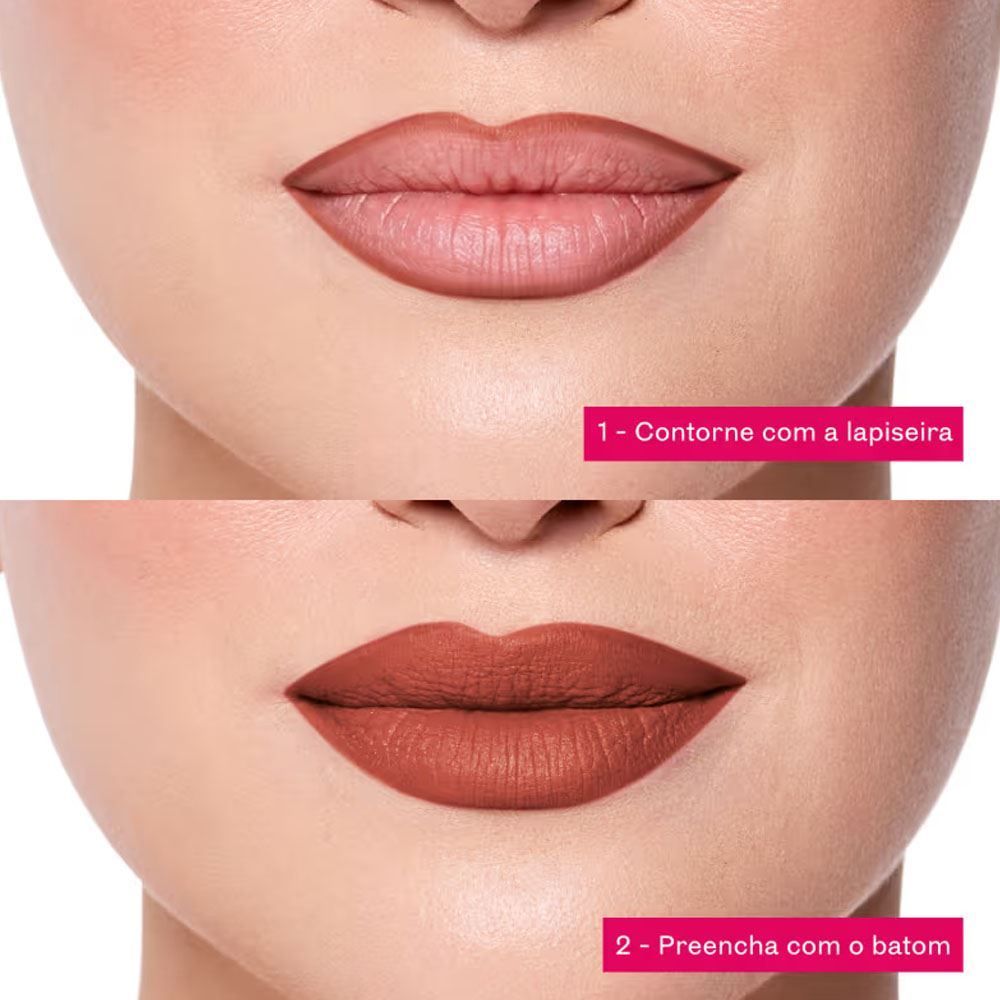 Lapiseira Labial Soft Petals Eudora Niina Secrets - Castanho Claro