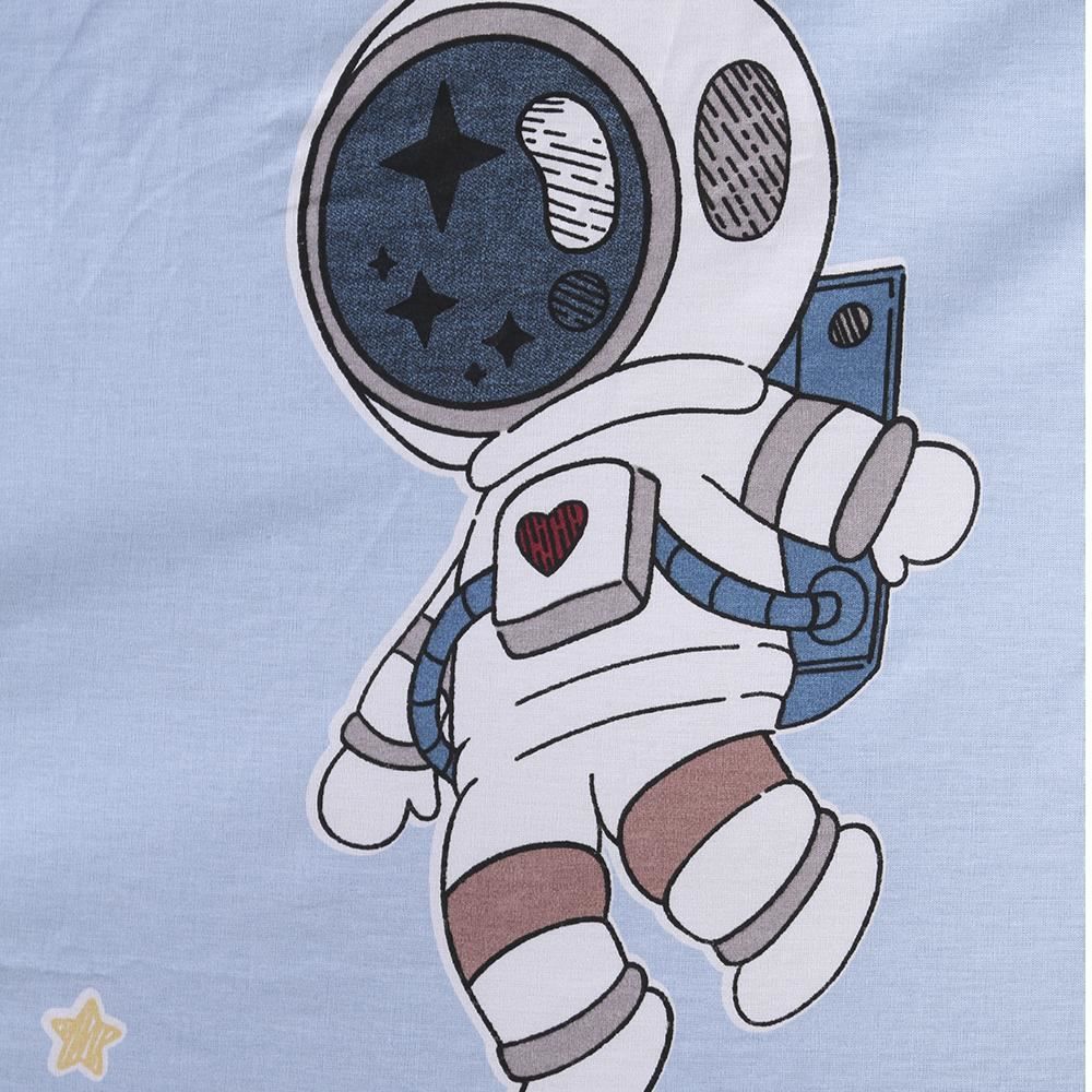 Lençol Avulso Casal Com Elástico Infantil Buona Fortuna  - Astronauta