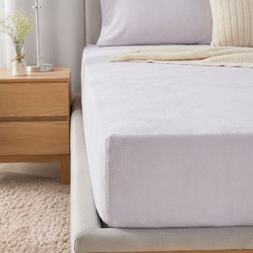Lençol Avulso Casal com Elástico Plush Havan Casa - Cinza Lunar