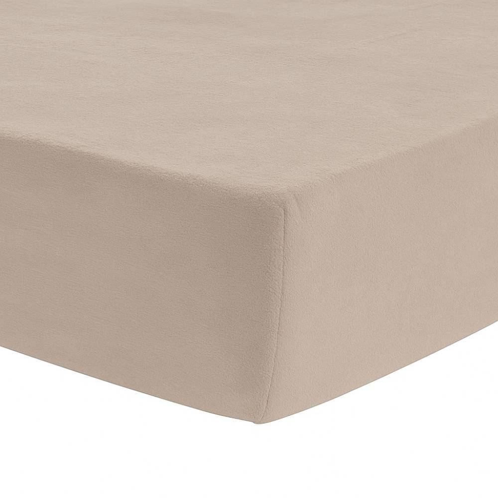Lençol Avulso King com Elástico Plush Havan Casa - Bege