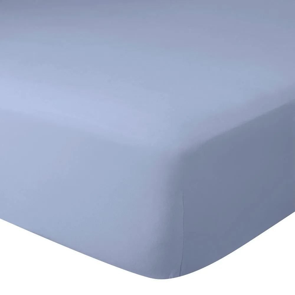 Lençol Queen Percal 100% Algodão Buona Fortuna - Azul Liso Novo