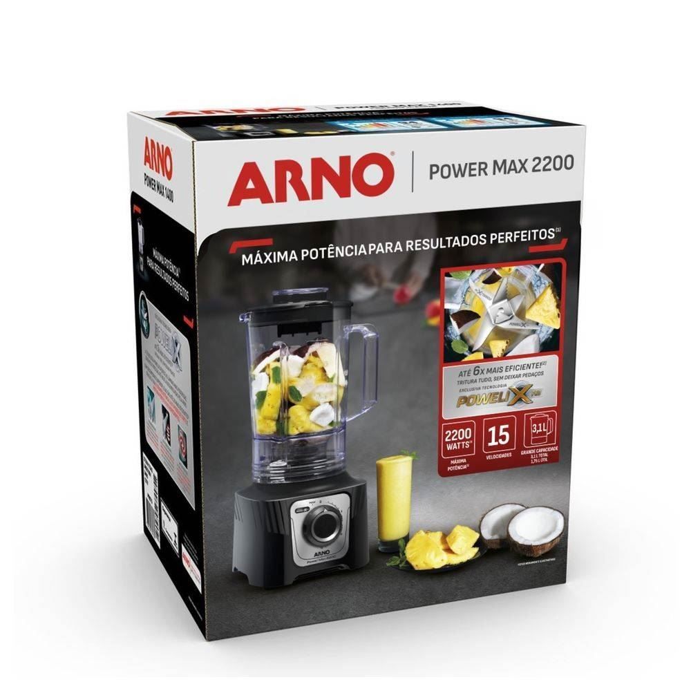 Liquidificador Arno Power Max 2200W Preto LN66