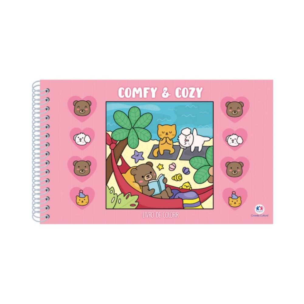 Livro De Colorir Comfy And Cozy Pink Ciranda Cultural - Rosa