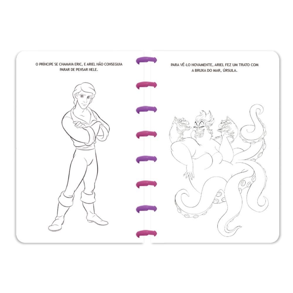 Livro para Ler e Colorir com Disco Disney Princesas Culturama