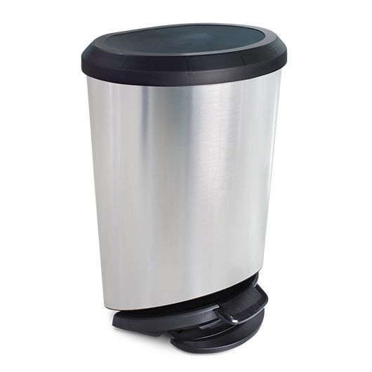Lixeira Com Pedal Label Inox 20 Litros