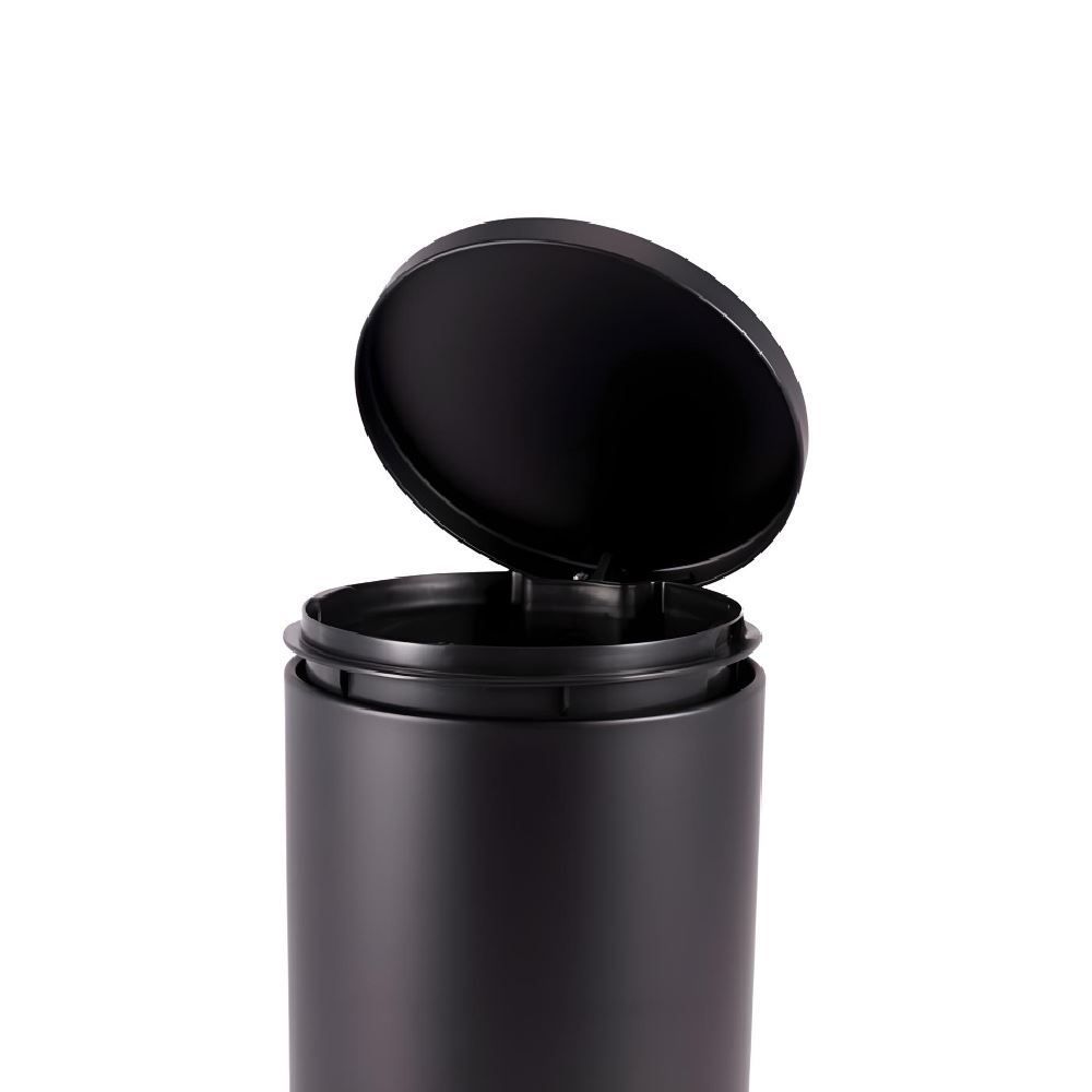 Lixeira Redonda Com Pedal Matte Camesa 5 Litros - Preto 