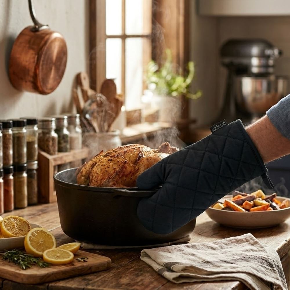 Luva de Cozinha 27 cm Masterchef Gedex - Preto