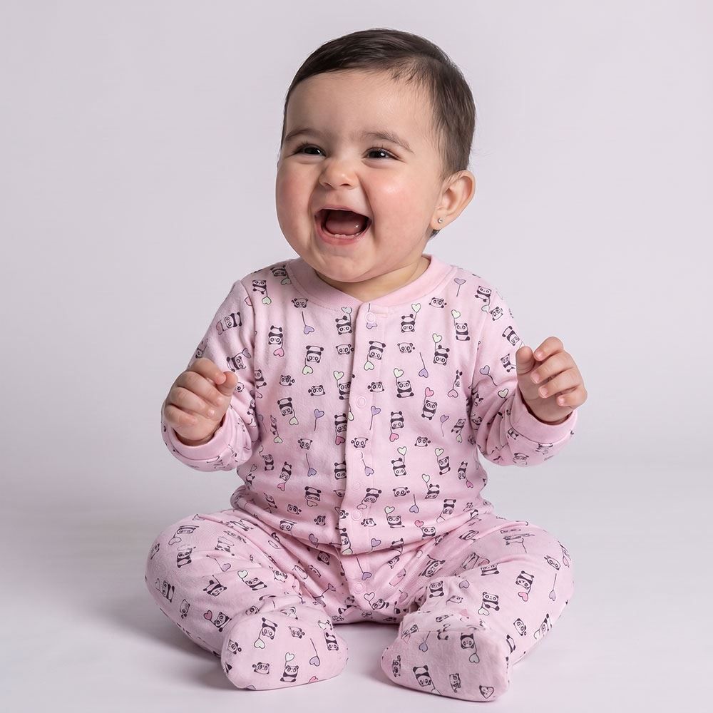 Macacão Bebê Menina Em Plush Com Pé Reversível Yoyo Baby