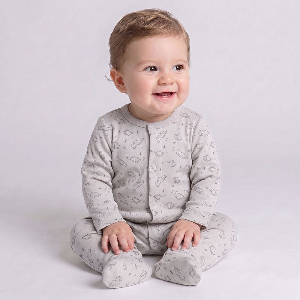 Macacão Bebê Menino Longo Com Pé Reversível Yoyo Baby