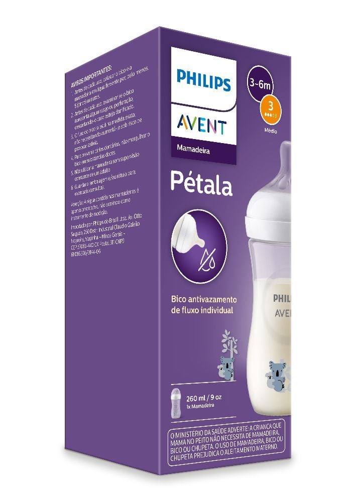 Mamadeira Pétala 3.0 Coala 260Ml