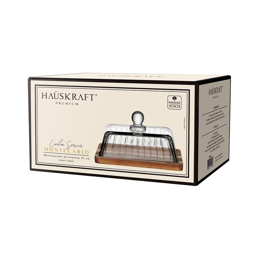 Manteigueira Retangular Montecarlo 15 cm Hauskraft - MONTECARLO