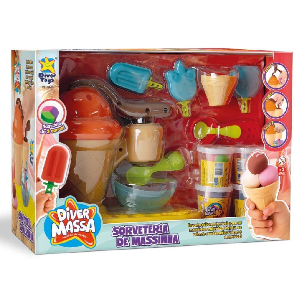 Massinha de Modelar Sorveteria Divertoys