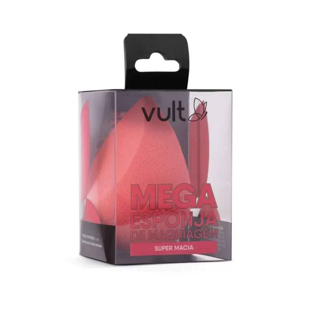 Mega Esponja De Maquiagem Vult - Rosa