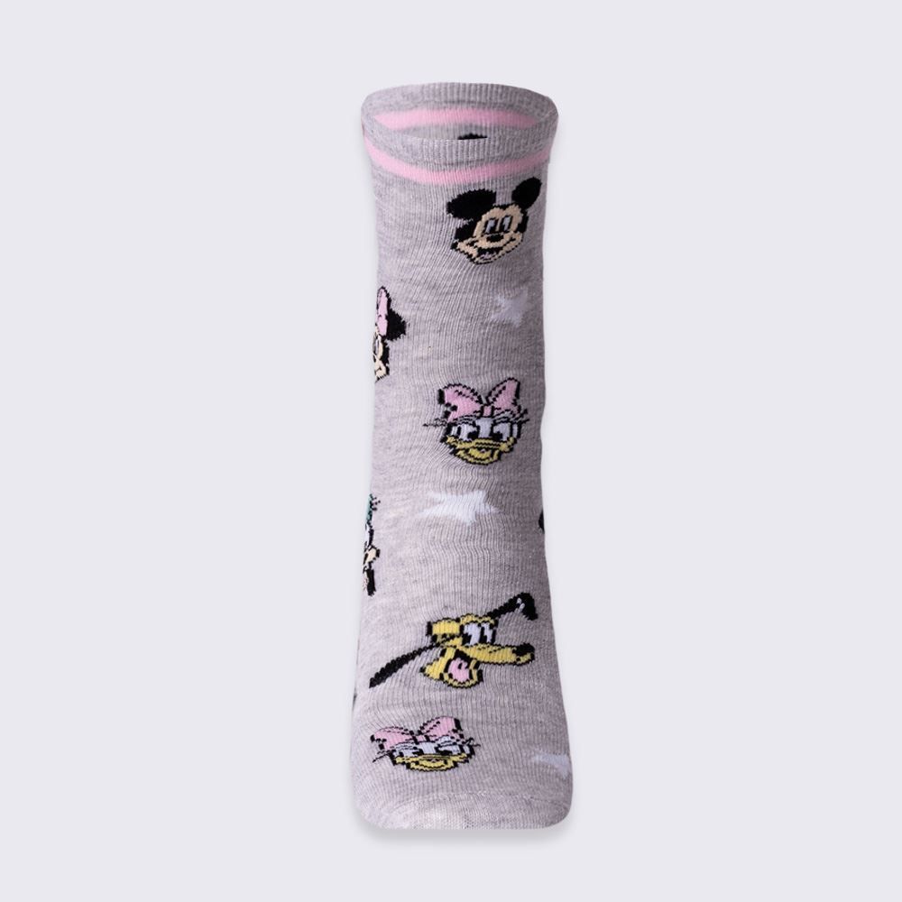 Meia Cano Longo Turma do Mickey Disney - CINZA 39/43