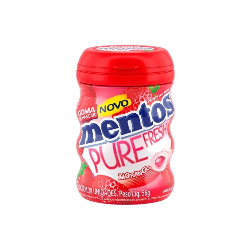 Mentos de Garrafa Pure Fresh Morango 56G