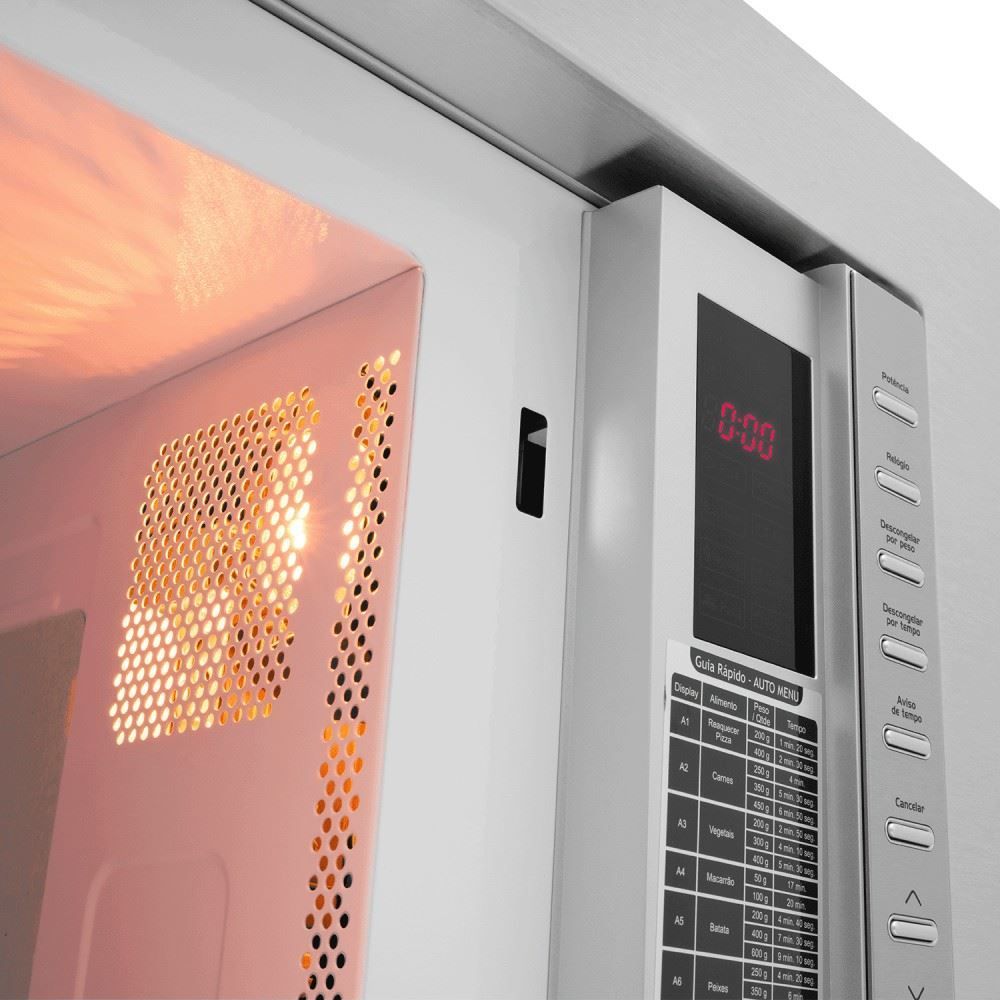 Micro-ondas de Embutir Fischer Fit Line 25 litros Inox