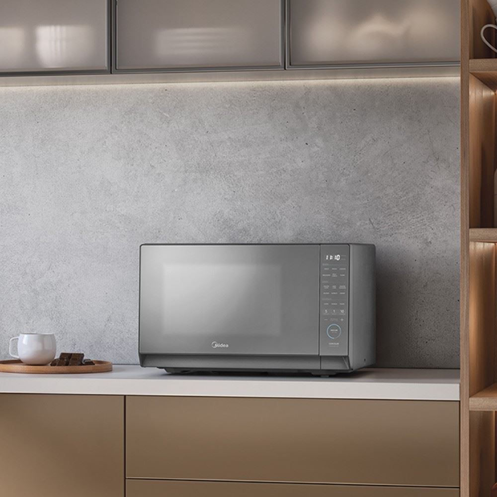 Micro-ondas Midea 35 Litros Prata Porta Espelhada MasterCook