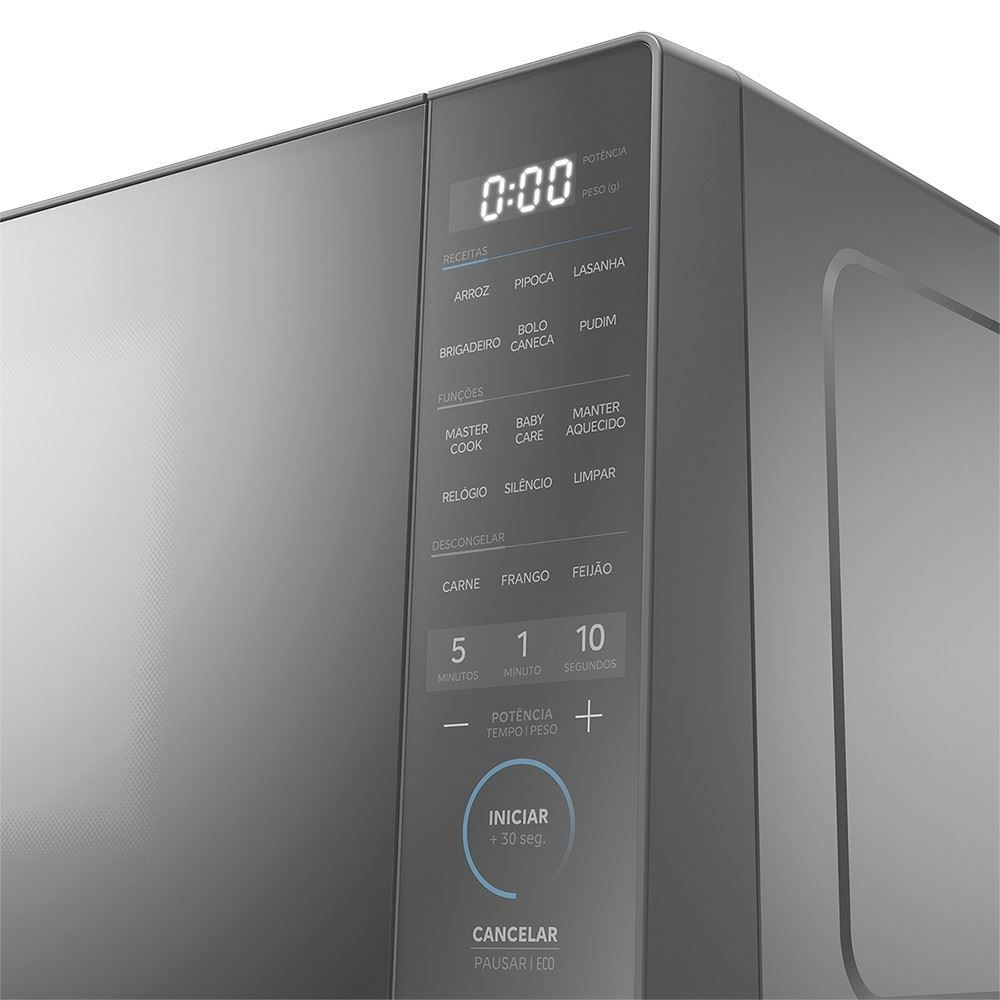 Micro-ondas Midea 35 Litros Prata Porta Espelhada MasterCook