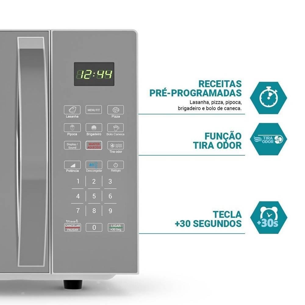Micro-Ondas Philco PMO30E 28L 1100W Tira Odor