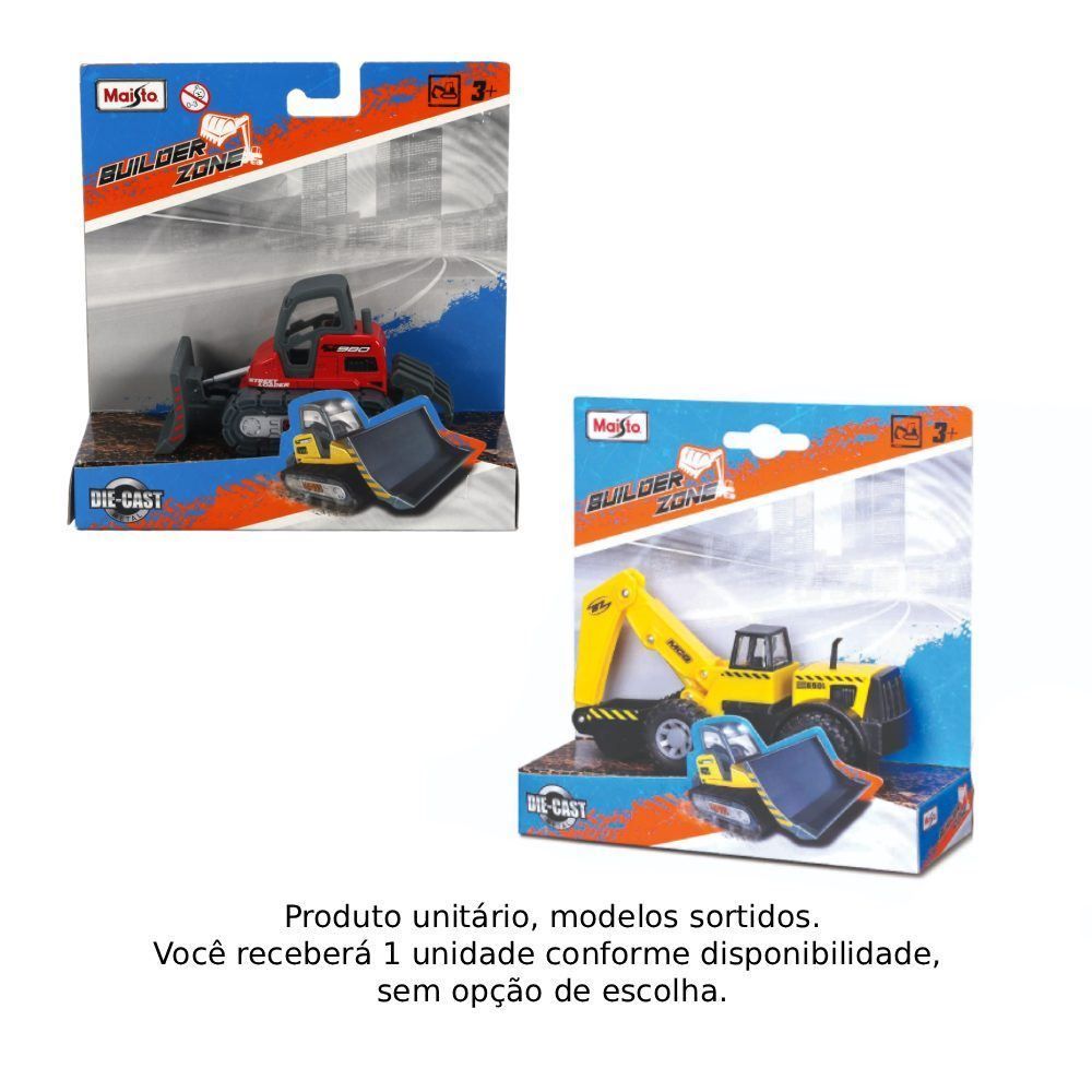 Mini Veículo Builder Zone Maisto - Sortido