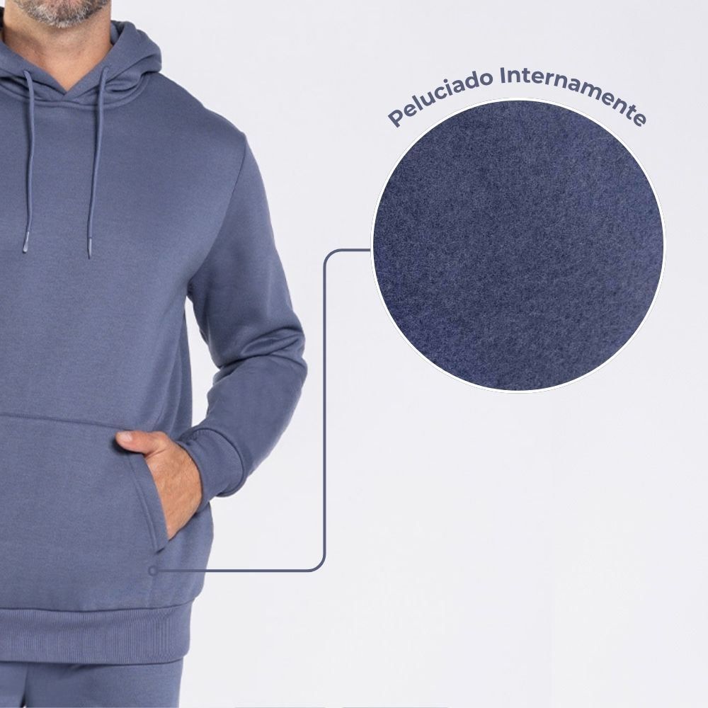Blusão Moletom Masculino Bolso Canguru Marc Alain
