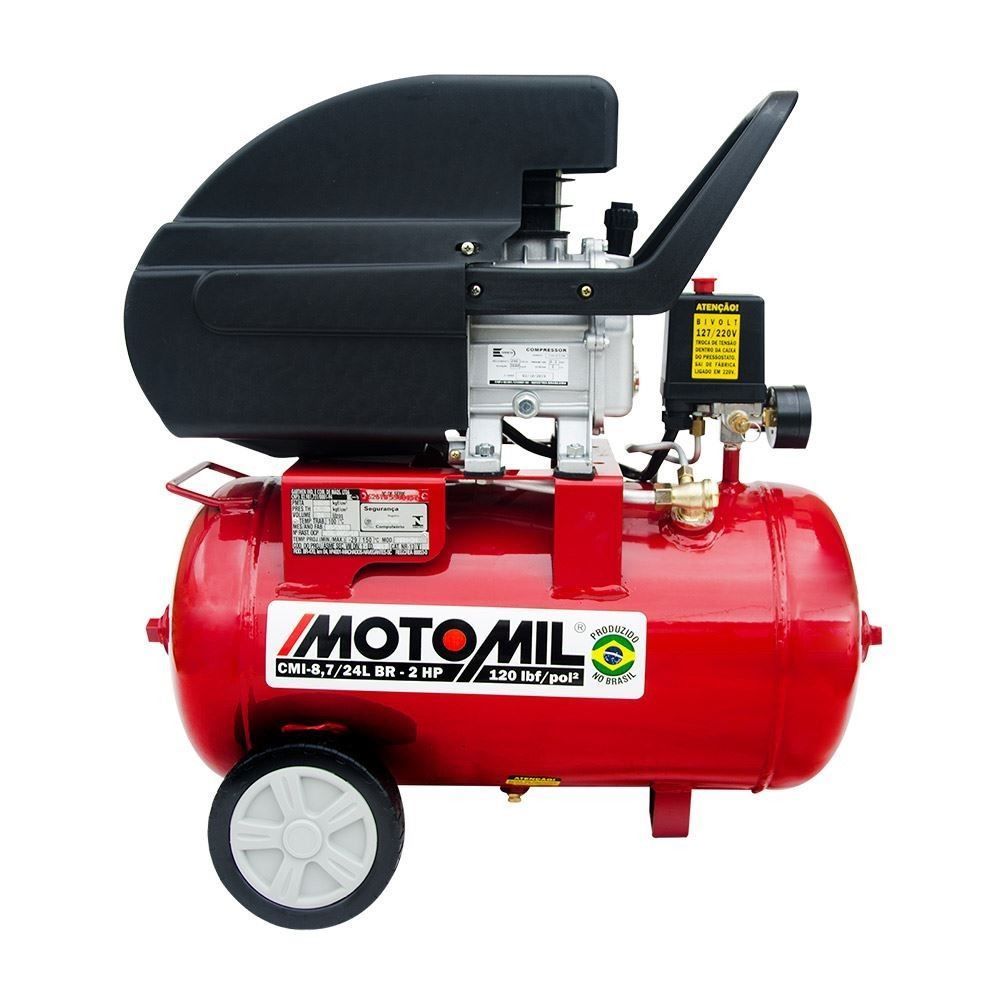 Motocompressor de Ar 24L Cmi-8,7/24 Motomil - Bivolt