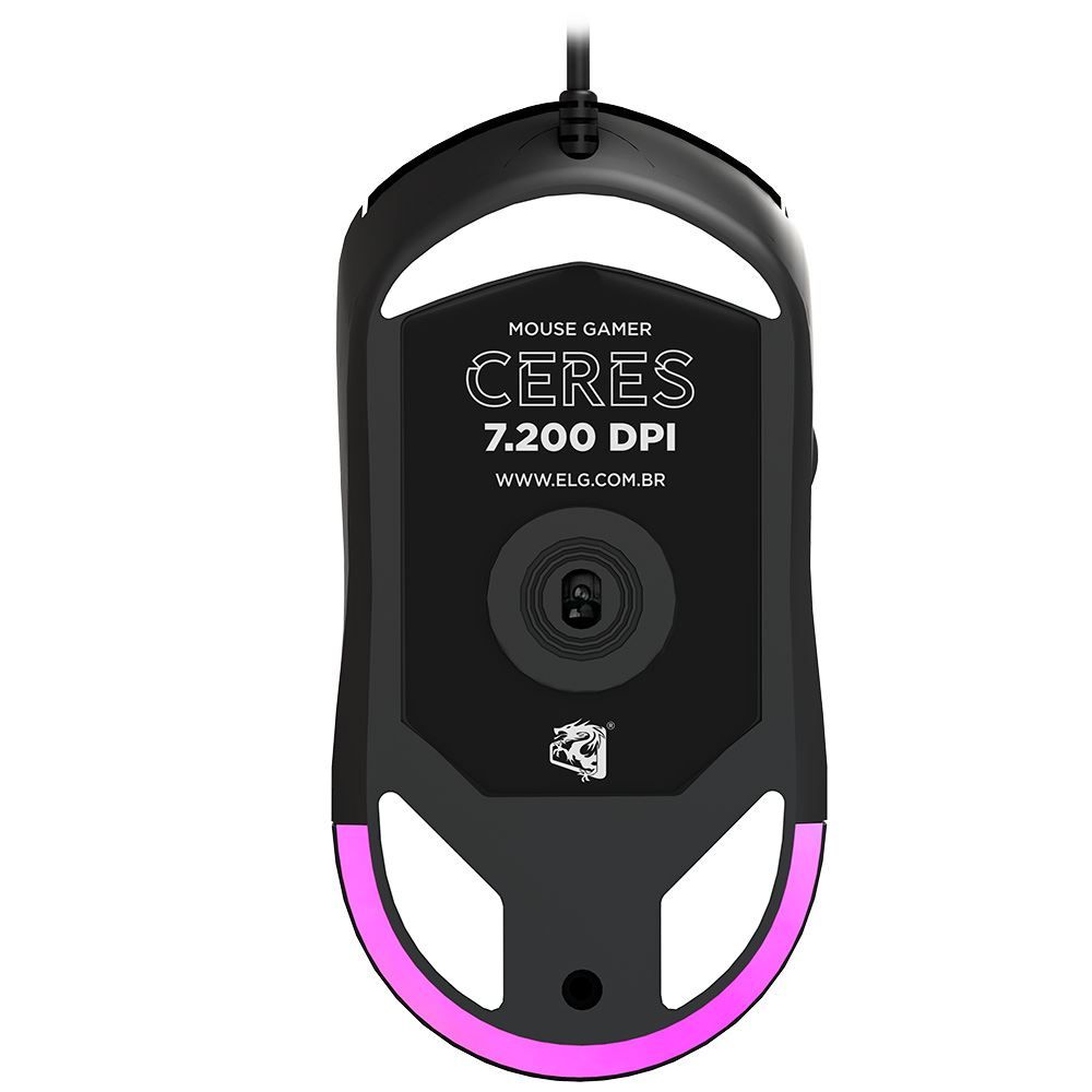 Mouse Gamer Elg Ceres Hyperlight Ultraleve Preto