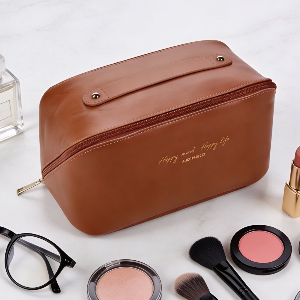 Necessaire Trapézio com Divisória Alice Palucci - CARAMELO U