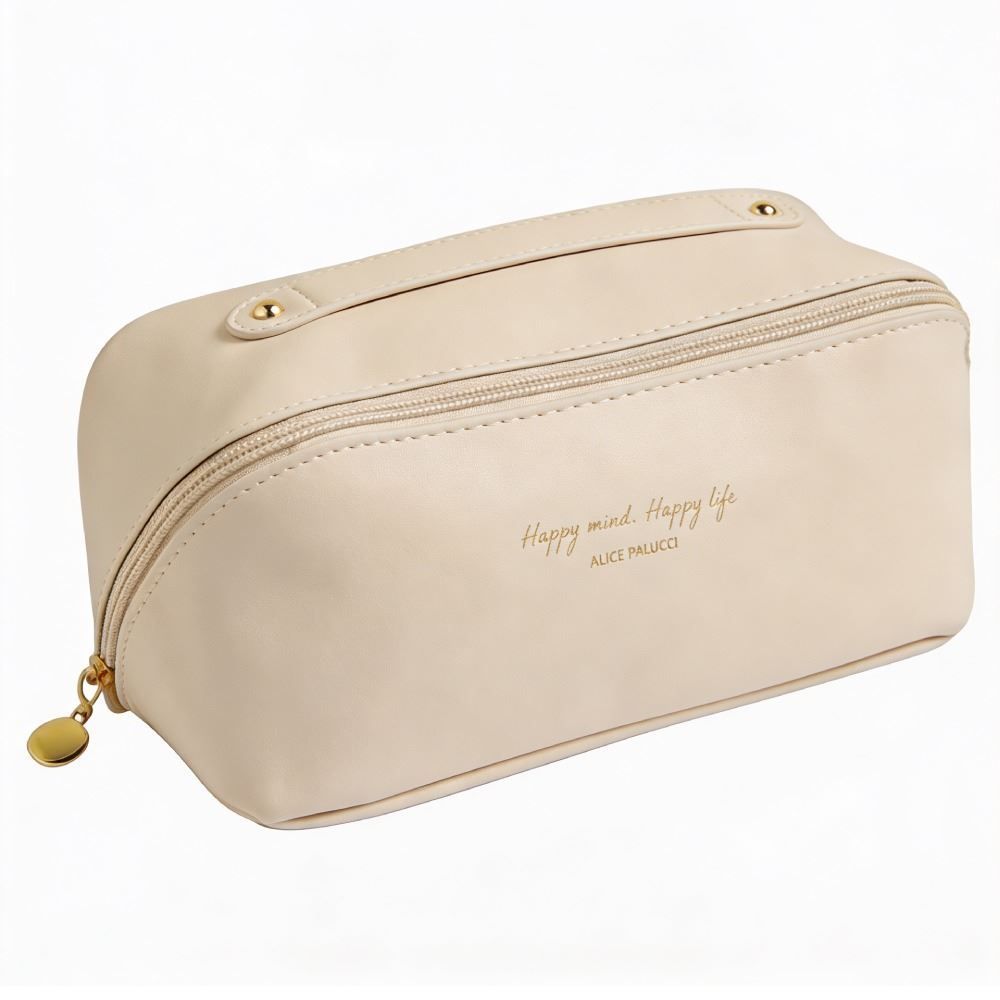 Necessaire Trapézio com Divisória Alice Palucci - OFF WHITE U