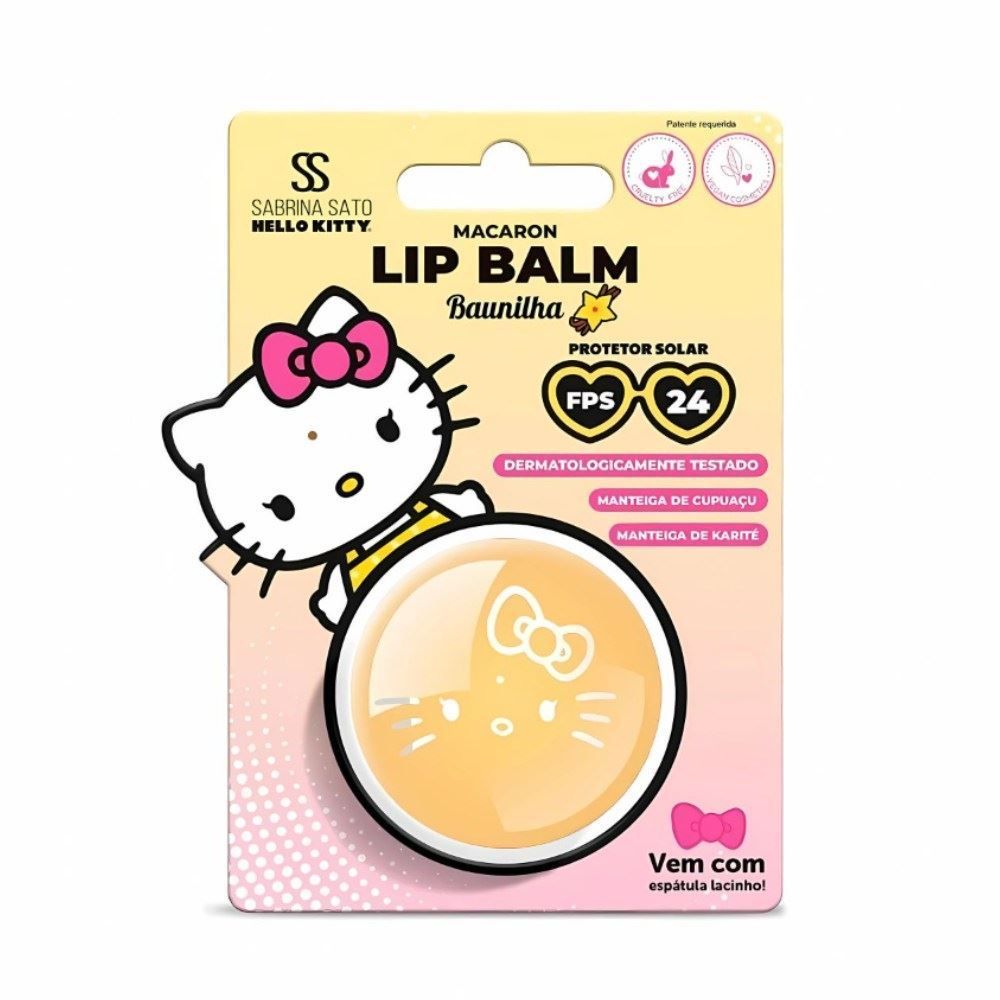 o Lip Balm Macarom Fps 24 Hello Kitty Sabrina Sato - Baunilha
