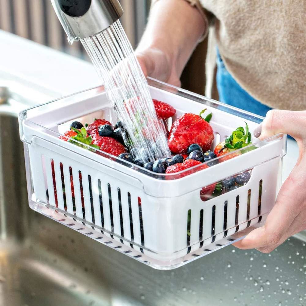 Organizador com Cesto Clear Fresh Martiplast 2,2L - Transparente 