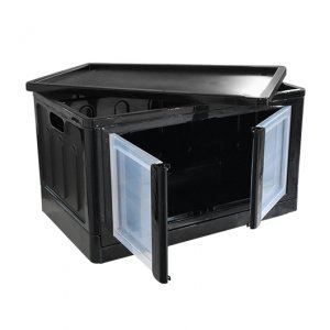 Organizador Dobrável Porta Dupla Preto 75 Litros