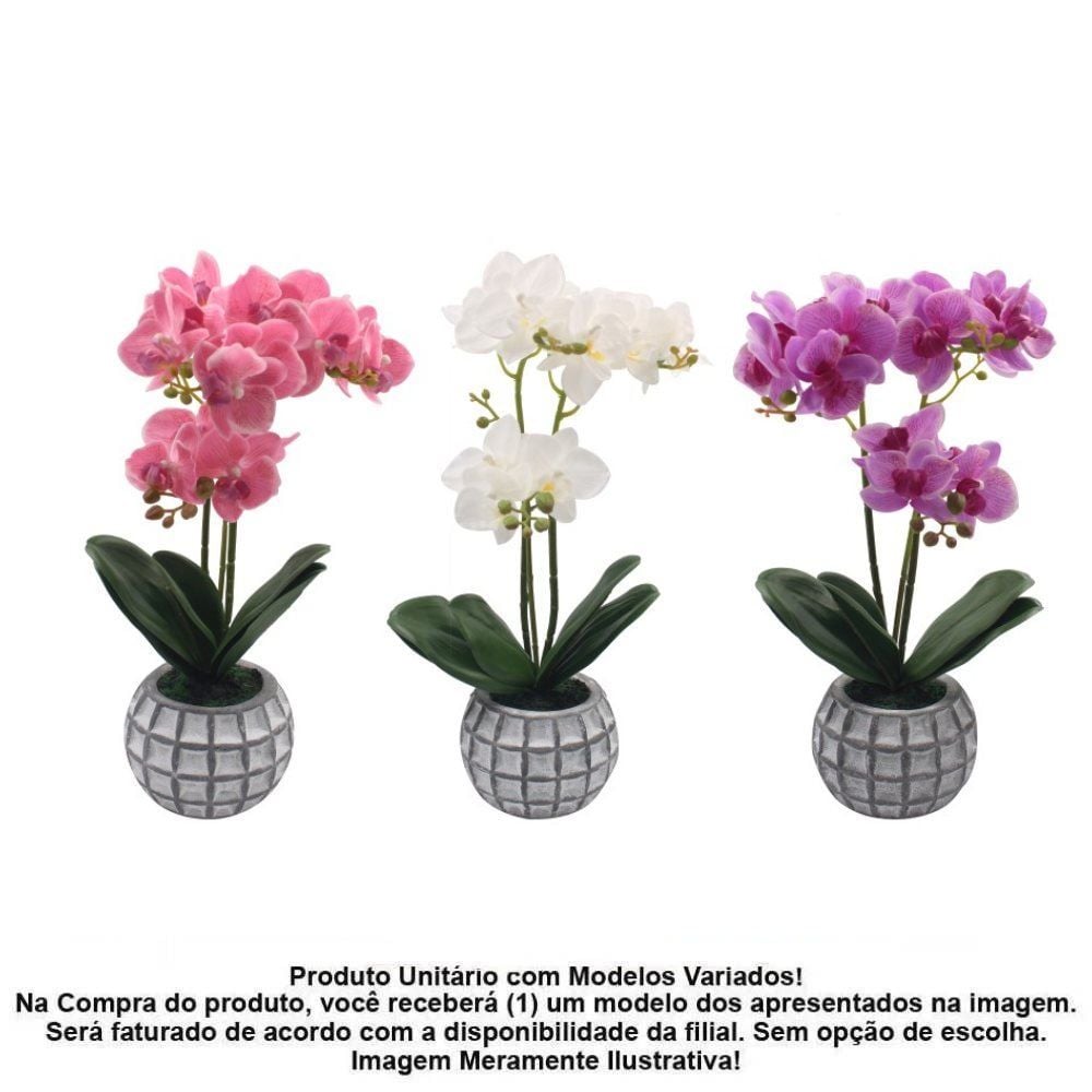 Orquídea Artificial com Vaso 40Cm Havan Casa - Sortido