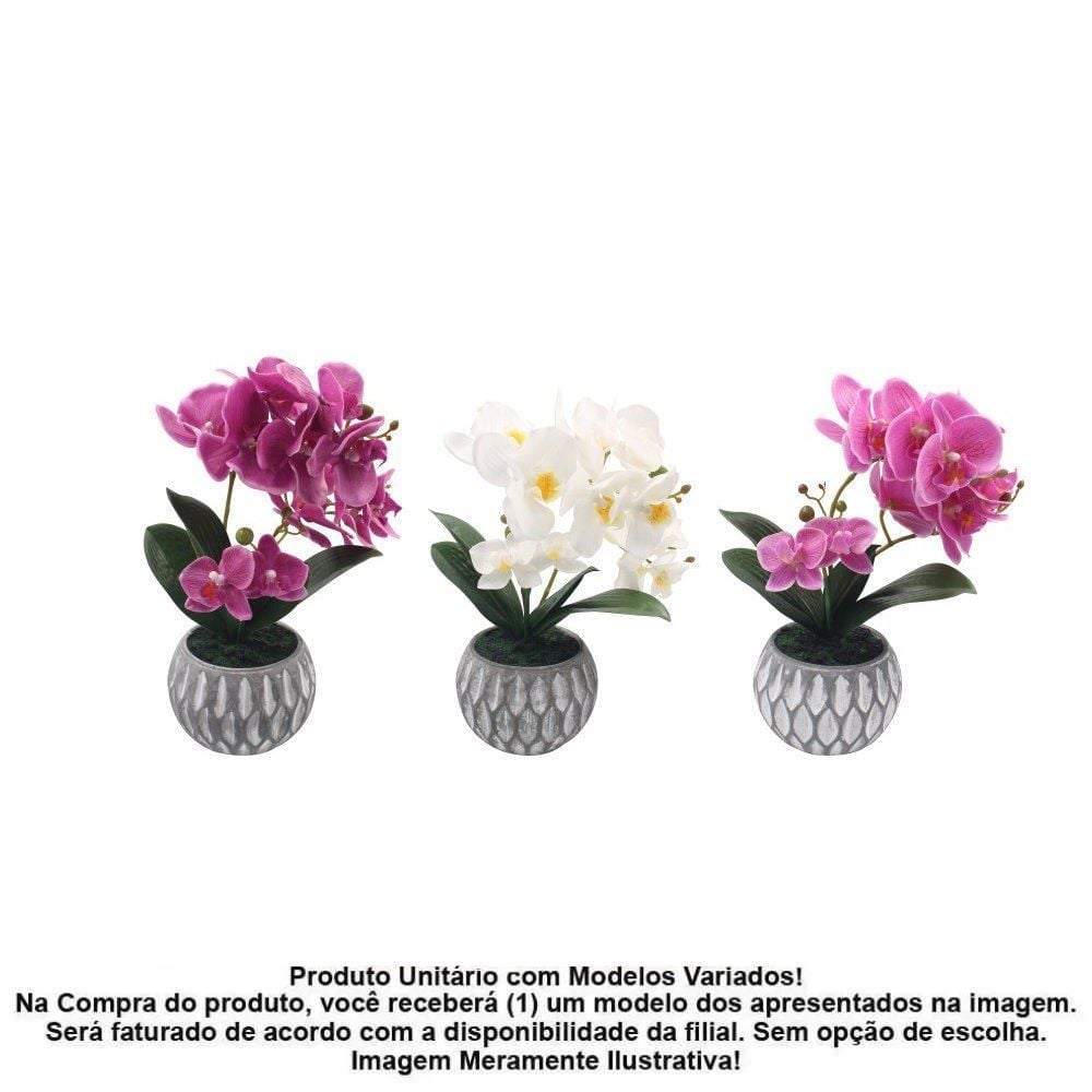Orquídea Artificial com Vaso Havan Casa 40Cm - Sortido