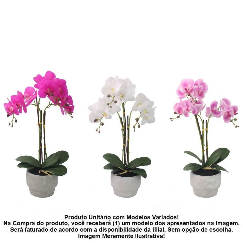Orquídea Artificial Com Vaso Havan Casa 56Cm - Sortido