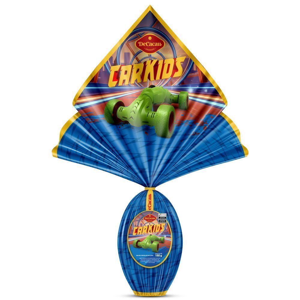 Ovo de Páscoa Ao Leite Carkids Decacau - 180g