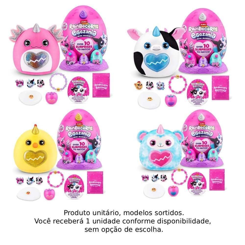 Ovo Rainbocorns Eggzania Mini Surpresas Fun - Sortido