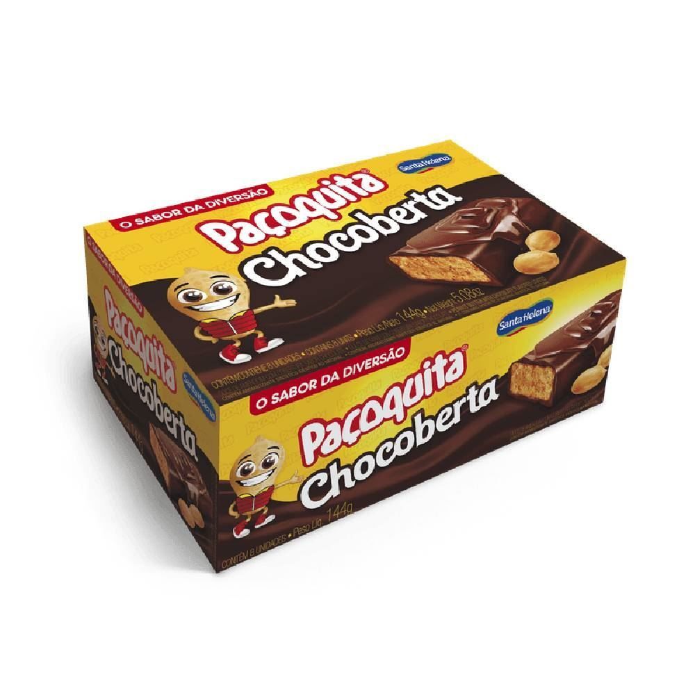 Paçoquita Coberta Com Chocolate Santa Helena - 144g