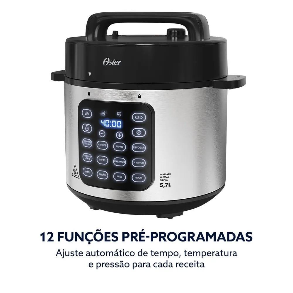 Panela De Pressão Elétrica Oster 5,7 Litros Digital OPAN930
